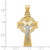 Image of 14K Yellow & White Gold Polished Celtic Inri Crucifix Pendant