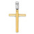 Image of 14K Yellow & White Gold Polished Crucifix Cross Pendant LF1163