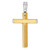 Image of 14K Yellow & White Gold Polished Crucifix Cross Pendant LF1164