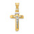 Image of 14K Yellow & White Gold Polished Crucifix Pendant K6279