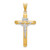 Image of 14K Yellow & White Gold Polished Crucifix Pendant K6281