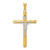 Image of 14K Yellow & White Gold Polished Crucifix Pendant K6282