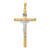 Image of 14K Yellow & White Gold Polished Crucifix Pendant K6283