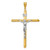 Image of 14K Yellow & White Gold Polished Crucifix Pendant K6284