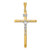 Image of 14K Yellow & White Gold Polished Crucifix Pendant K6285
