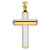 Image of 14K Yellow & White Gold Polished Crucifix Pendant LF1041