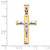 Image of 14K Yellow & White Gold Polished Crucifix Pendant LF1042