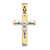 Image of 14K Yellow & White Gold Polished Crucifix Pendant LF1042