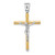 Image of 14K Yellow & White Gold Polished Crucifix Pendant LF865