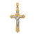 Image of 14K Yellow & White Gold Polished Fancy Crucifix Pendant