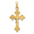 Image of 14K Yellow & White Gold Polished Fleur De Lis Inri Crucifix Pendant