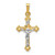 Image of 14K Yellow & White Gold Polished Inri Latin Crucifix Pendant XR1628 Image of 14K Yellow & White Gold Polished Inri Latin Crucifix Pendant XR1628