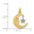 Image of 14K Yellow & White Gold Polished Open-Backed Half Moon & Star Pendant