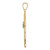 Image of 14K Yellow & White Gold Textured Latin Cross Interlocking Hearts Pendant XR1455