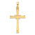 Image of 14K Yellow & White Gold Textured Latin Cross Interlocking Hearts Pendant XR1455