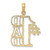 Image of 14K Yellow Gold #1 Dad Cut-Out Pendant