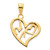 Image of 14K Yellow Gold #15 Heart Pendant