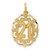 Image of 14K Yellow Gold #21 In Oval Pendant