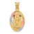 Image of 14K Yellow Gold & Rhodium & Shiny-Cut Lady Of Guadalupe Oval Pendant K5638
