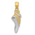 Image of 14K Yellow Gold & Rhodium Ballet Shoe Pendant