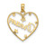 Image of 14K Yellow Gold & Rhodium Dream In Heart Frame w/ Shiny-Cut Star Accents Pendant