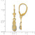 Image of 14K Yellow Gold & Rhodium Flip Flop Leverback Earrings