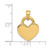 Image of 14K Yellow Gold & Rhodium Hollow Polished Reversible Heart Pendant