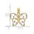 Image of 14K Yellow Gold & Rhodium-Plated Butterfly Pendant