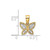 Image of 14K Yellow Gold & Rhodium-Plated Mini Shiny-Cut Butterfly Pendant