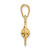 Image of 14k Yellow Gold & White Rhodium 3D Shiny-Cut Airplane Pendant