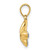 Image of 14k Yellow Gold & White Rhodium Half Shiny-Cut Butterfly Pendant