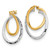 Image of 27mm 14K Yellow Gold & White Rhodium Polished Fancy Hoop Earrings