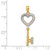 Image of 14K Yellow Gold & White Rhodium Polished Heart Key Pendant D3851