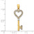 Image of 14K Yellow Gold & White Rhodium Polished Heart Key Pendant YC1031