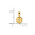 Image of 14k Yellow Gold & White Rhodium Shiny-Cut 4 Leaf Clover Pendant