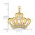 Image of 14k Yellow Gold & White Rhodium Shiny-Cut Crown Pendant M2958