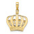 Image of 14k Yellow Gold & White Rhodium Shiny-Cut Crown Pendant M2960
