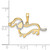 Image of 14k Yellow Gold & White Rhodium Shiny-Cut Dachshund Pendant