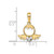 Image of 14k Yellow Gold & White Rhodium Shiny-Cut Heart & Wings Pendant