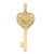 Image of 14k Yellow Gold & White Rhodium Shiny-Cut Heart Filigree Key Pendant