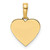 Image of 14k Yellow Gold & White Rhodium Shiny-Cut Puffy Heart Pendant