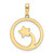 Image of 14k Yellow Gold & White Rhodium Shiny-Cut Shooting Star Pendant