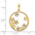 Image of 14k Yellow Gold & White Rhodium Shiny-Cut Stars Pendant M2980