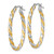 Image of 18mm 14K Yellow Gold & White Rhodium Twisted Hoop Earrings