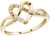 Image of 14K Yellow Gold .10 Ct Diamond Heart Ring (CM-RM9124)
