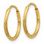 Image of 12mm 14K Yellow Gold 1.25mm Shiny-Cut Endless Hoop Earrings XY1220