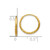 Image of 12mm 14K Yellow Gold 1.25mm Shiny-Cut Endless Hoop Earrings XY1220
