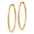 Image of 30mm 14K Yellow Gold 1.5mm Satin Shiny-Cut Endless Hoop Earrings XY1170