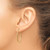 Image of 30mm 14K Yellow Gold 1.5mm Satin Shiny-Cut Endless Hoop Earrings XY1170