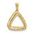 Image of 14K Yellow Gold 1/6ctw. Diamond Double Triangle Pendant